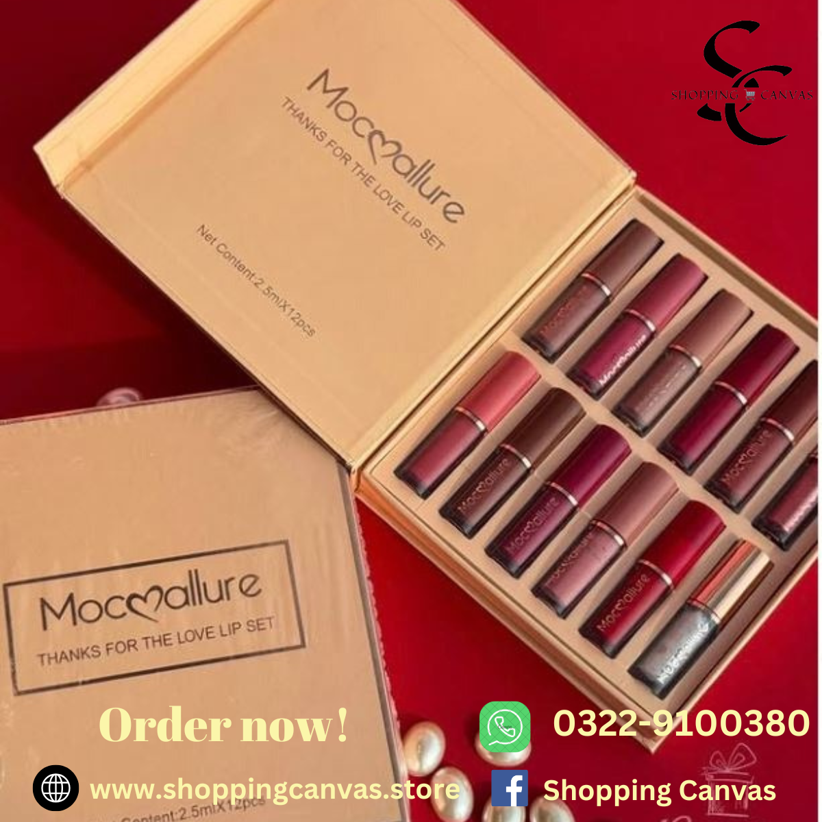 Mocallure Lip Gloss 12 Pcs Pack