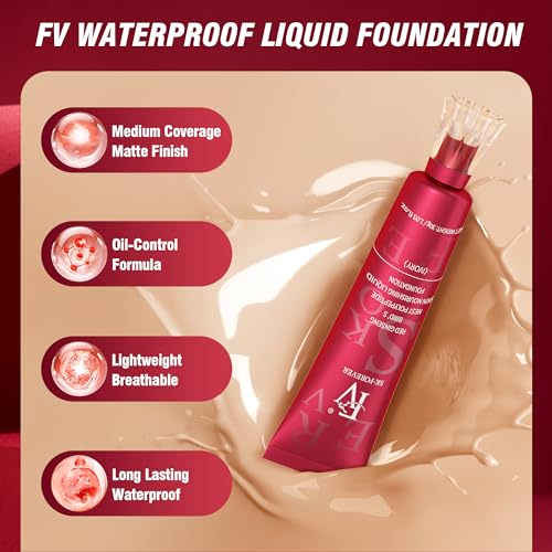 Makeup Combo of 4 including FV Foundation, 5 in 1 lipsticks, 2 in 1 Contour stick, Mascara
