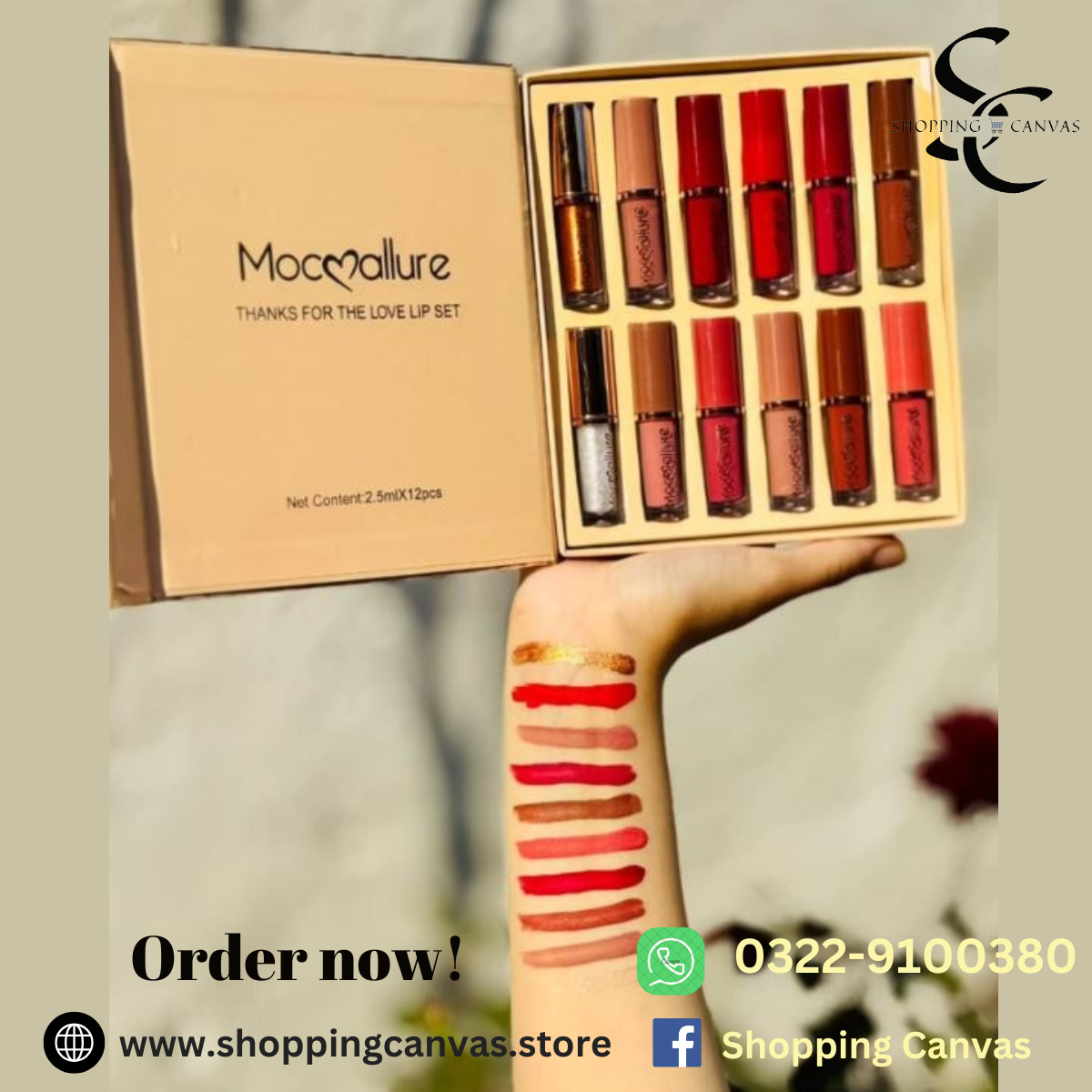 Mocallure Lip Gloss 12 Pcs Pack