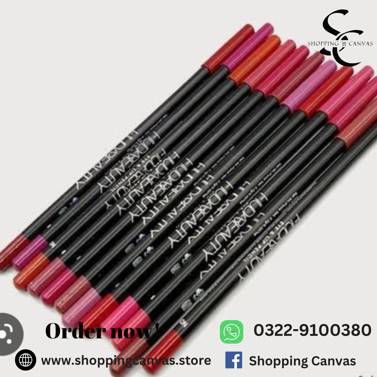 Huda Beality Perfect EYE & LIP Liner Pencil Pack of 12 pcs