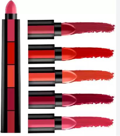 Makeup Combo Deal of 6 including lipstick, 24k Gold serum, Mascara, Foundation brush, Contour Stick & Makeup Fixer