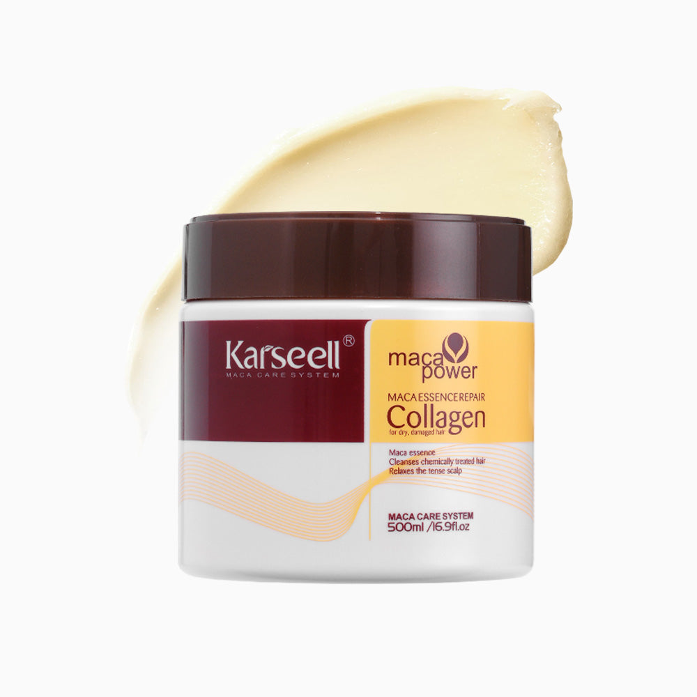 Karseell Collagen Hair Treatment Deep Repair Conditioning Argan Oil Collagen Hair Mask Essence for Dry Damaged Hair All Hair Types 500ml