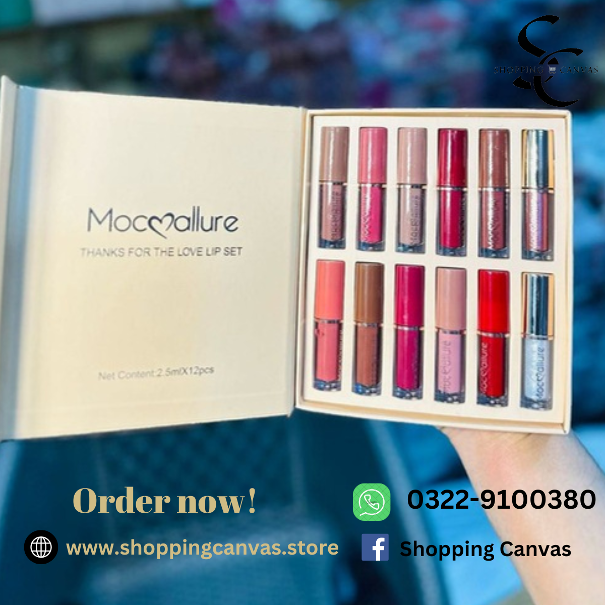 Mocallure Lip Gloss 12 Pcs Pack